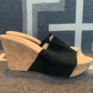 Nine West Leather Cork Wedge NWERSILIA